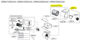 LG AEN55797604 Housing Assembly – Multi V and mini split system