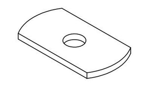 450783 — Washer, Flat, Oblong, .313X11GA, 1.6 X .9, CRS, ZP, Drive Frame Angle GB10-24
