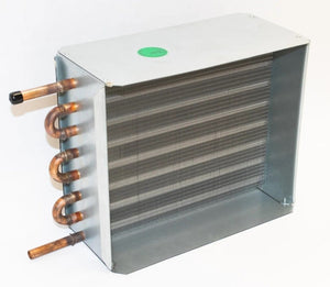 01WC-1125 — Hot Water Coil, 1 Row, 10 Fins/Inch, 18G Wrap, For Model TH516, FVI CS 7 Induction mtd, RH/LH