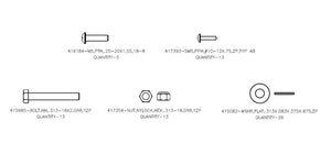 915066 — Kit, Fstnr/Arfl, Wnglt & Logoplt/Ds