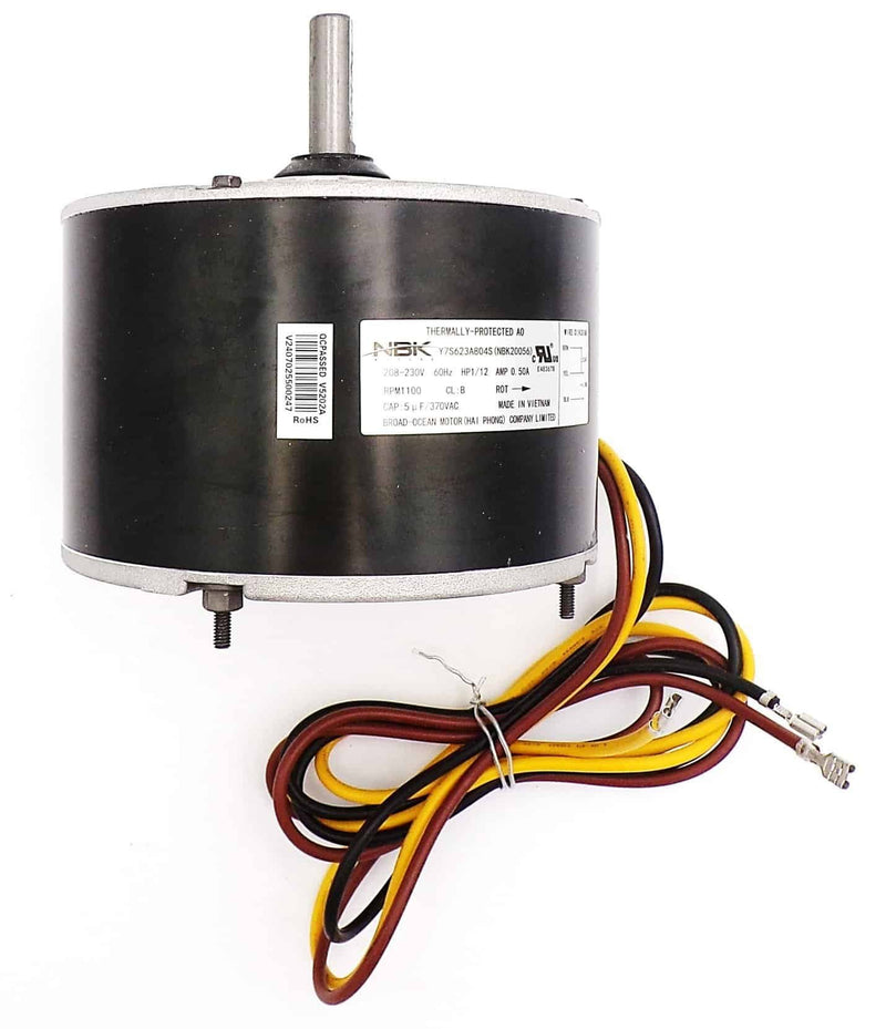 Carrier HC31GE234 Condensor Fan Motor 1/12 Hp 208/230V, 1100 Rpm — Replacement