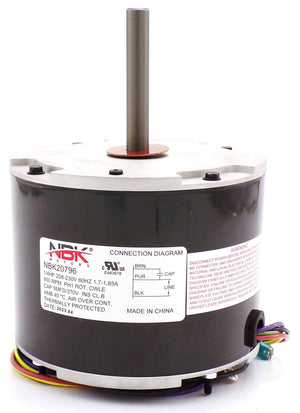 York HC39GE242A Condenser Motor 208/230V 1/4 Hp, Cwle — Replacement