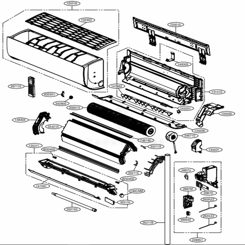 LG EBR85102040 Main PCB Assembly – mini split system