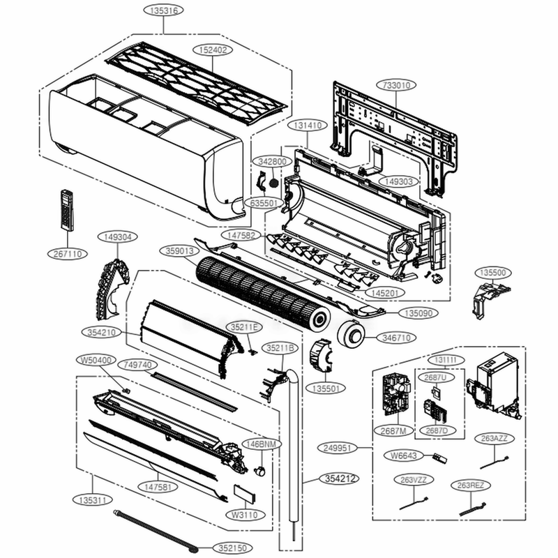 LG EBR84585201 Display PCB Assembly – mini split system