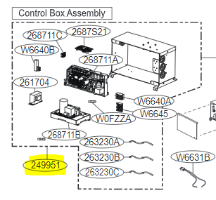 LG ABQ59260727 Control Box Case Assembly, Indoor – Multi V indoor unit