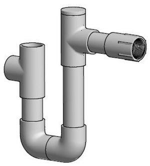 855128 — Condensate Drain Assembly, P-Trap, 1"
