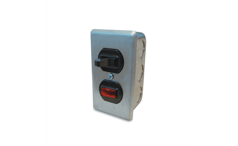 MS-16 — Manual Switch, Single Throw Wall Mount with Pilot Light, Up to 1/2HP, 120V