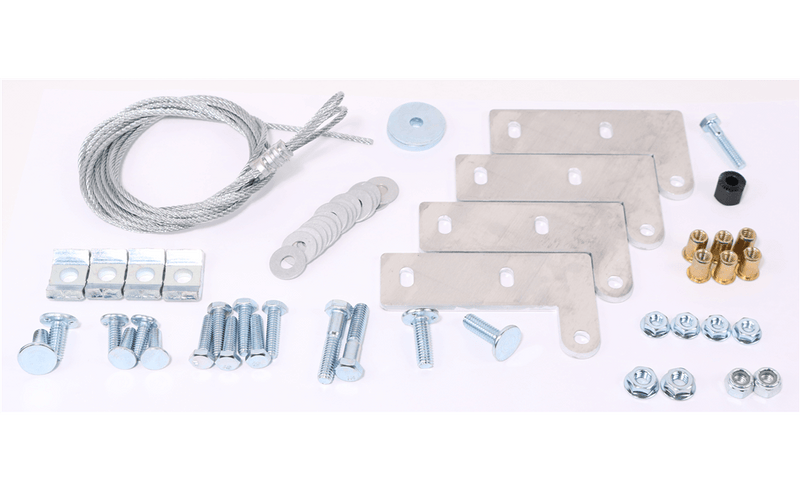 851018 — Hinge Curb Kit with Cables, For use with Models CUBE 099-200, CUE 060-200, GB 071-200 and G 060-203