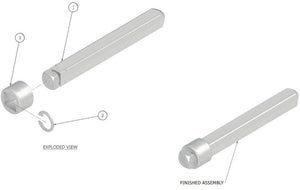 810789 — Blade Axle Pin Assembly, Delrin, VCD