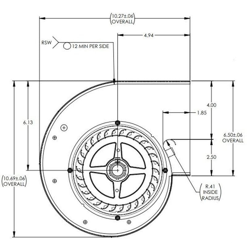 916907 — Scroll Assembly, Galvanized, Models BCF106/206, R